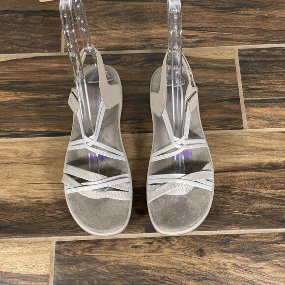 Skechers Reggae Slim Takes Two Womens Size 9 Shoes Taupe Strappy Comfort Sandals - Picture 13 of 14